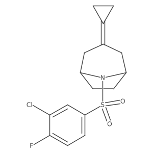 8-(3-Chloro-4-fluorobenzenesulfonyl)-3-cyclopropylidene-8-azabicyclo[3.2.1]octane Structure