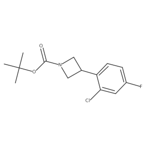1,1-Dimethylethyl 3-(2-chloro-4-fluorophenyl)-1-azetidinecarboxylate结构式