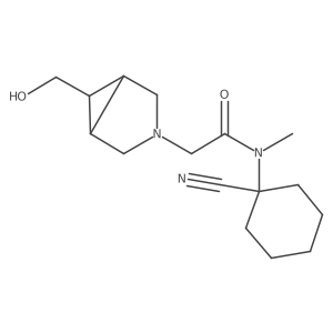 N-(1-Cyanocyclohexyl)-2-[(1S,5R)-6-(hydroxymethyl)-3-azabicyclo[3.1.0]hexan-3-yl]-N-methylacetamide结构式