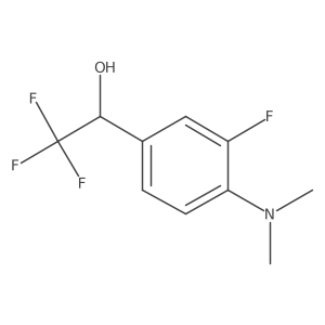 (1R)-1-[4-(dimethylamino)-3-fluorophenyl]-2,2,2-trifluoroethan-1-ol结构式