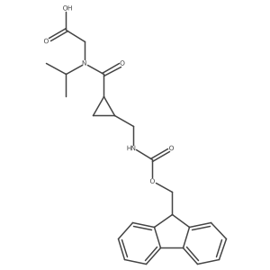 rac-2-{1-[(1R,2S)-2-[({[(9H-fluoren-9-yl)methoxy]carbonyl}amino)methyl]cyclopropyl]-N-(propan-2-yl)formamido}acetic acid Structure