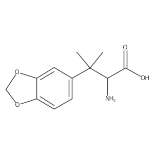 2-Amino-3-(1,3-dioxaindan-5-yl)-3-methylbutanoic acid结构式