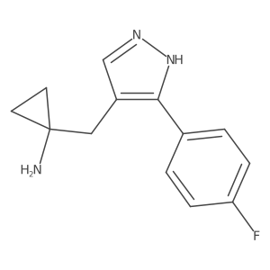 1-{[3-(4-fluorophenyl)-1H-pyrazol-4-yl]methyl}cyclopropan-1-amine结构式