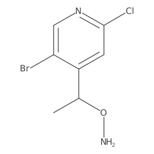 O-[1-(5-bromo-2-chloropyridin-4-yl)ethyl]hydroxylamine结构式