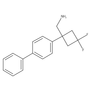 [3,3-Difluoro-1-(4-phenylphenyl)cyclobutyl]methanamine Structure
