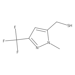 [1-methyl-3-(trifluoromethyl)-1H-pyrazol-5-yl]methanethiol结构式