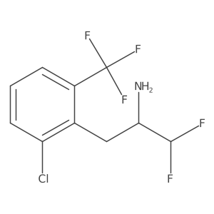 3-[2-Chloro-6-(trifluoromethyl)phenyl]-1,1-difluoropropan-2-amine Structure