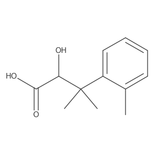 2-Hydroxy-3-methyl-3-(2-methylphenyl)butanoic acid结构式