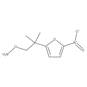 O-[2-methyl-2-(5-nitrofuran-2-yl)propyl]hydroxylamine结构式