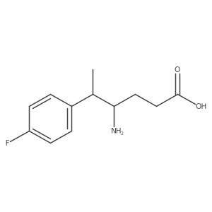 4-Amino-5-(4-fluorophenyl)hexanoic acid结构式