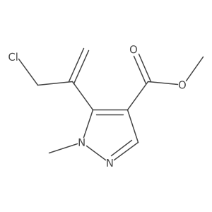 methyl 5-(3-chloroprop-1-en-2-yl)-1-methyl-1H-pyrazole-4-carboxylate Structure