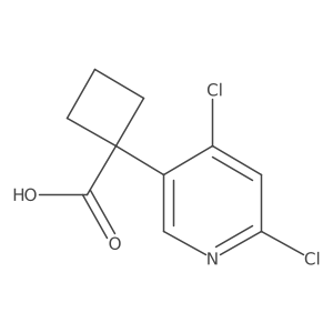 1-(4,6-Dichloropyridin-3-yl)cyclobutane-1-carboxylic acid Structure