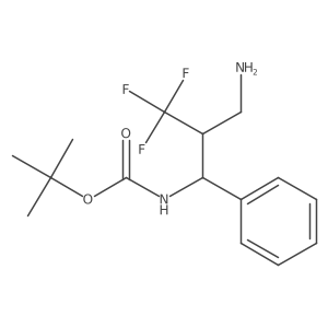 tert-butyl N-[3-amino-1-phenyl-2-(trifluoromethyl)propyl]carbamate Structure