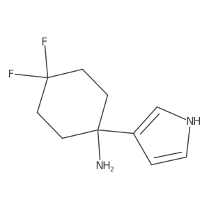 4,4-difluoro-1-(1H-pyrrol-3-yl)cyclohexan-1-amine结构式