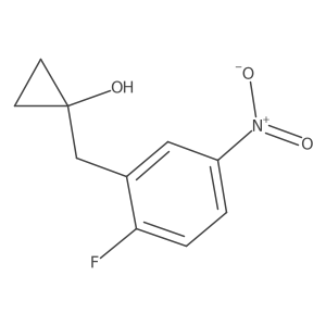 1-[(2-Fluoro-5-nitrophenyl)methyl]cyclopropan-1-ol结构式