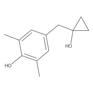 4-[(1-Hydroxycyclopropyl)methyl]-2,6-dimethylphenol结构式