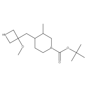 Tert-butyl 4-[(3-methoxyazetidin-3-yl)methyl]-3-methylpiperidine-1-carboxylate Structure