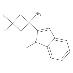 3,3-difluoro-1-(1-methyl-1H-indol-2-yl)cyclobutan-1-amine结构式