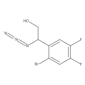 2-Azido-2-(2-bromo-4,5-difluorophenyl)ethan-1-ol结构式