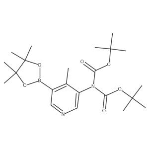 tert-butyl N-[(2-methylpropan-2-yl)oxycarbonyl]-N-[4-methyl-5-(4,4,5,5-tetramethyl-1,3,2-dioxaborolan-2-yl)pyridin-3-yl]carbamate Structure