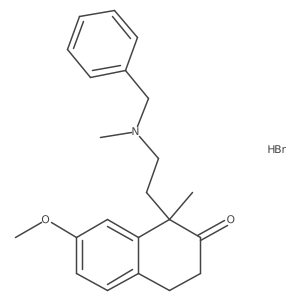 1-[2-[Benzyl(methyl)amino]ethyl]-7-methoxy-1-methyl-3,4-dihydronaphthalen-2(1H)-one Hydrobromide结构式