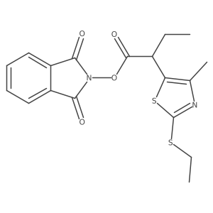 1,3-dioxo-2,3-dihydro-1H-isoindol-2-yl 2-[2-(ethylsulfanyl)-4-methyl-1,3-thiazol-5-yl]butanoate结构式