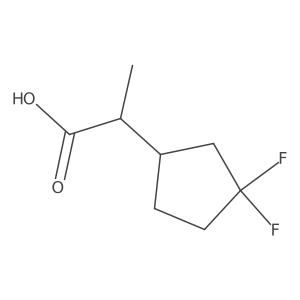 2-(3,3-Difluorocyclopentyl)propanoic acid结构式