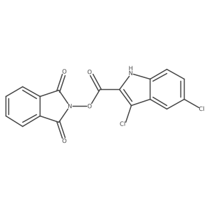 1,3-dioxo-2,3-dihydro-1H-isoindol-2-yl 3,5-dichloro-1H-indole-2-carboxylate Structure