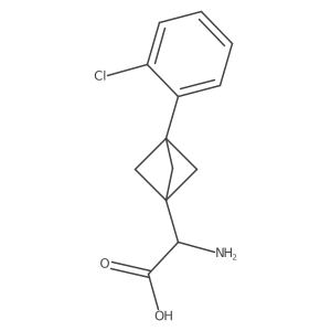 2-Amino-2-[3-(2-chlorophenyl)-1-bicyclo[1.1.1]pentanyl]acetic acid Structure