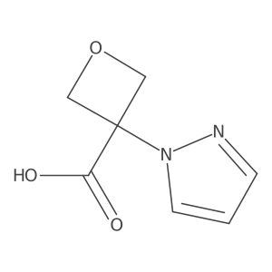 3-(1H-pyrazol-1-yl)oxetane-3-carboxylic acid结构式