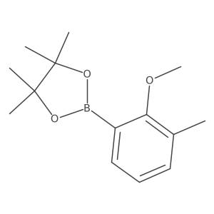 2-(2-Methoxy-3-methylphenyl)-4,4,5,5-tetramethyl-1,3,2-dioxaborolane结构式