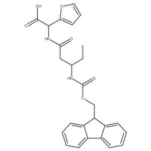 2-[(3S)-3-({[(9H-fluoren-9-yl)methoxy]carbonyl}amino)pentanamido]-2-(thiophen-2-yl)acetic acid Structure