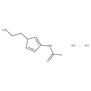 N-(1-(2-aminoethyl)-1H-pyrazol-4-yl)acetamide dihydrochloride Structure