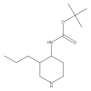 tert-butyl N-[(3R,4R)-3-propylpiperidin-4-yl]carbamate Structure