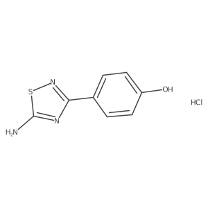 4-(5-Amino-1,2,4-thiadiazol-3-yl)phenol;hydrochloride结构式