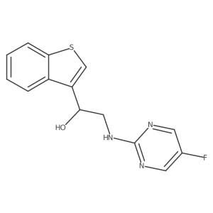 1-(1-Benzothiophen-3-yl)-2-[(5-fluoropyrimidin-2-yl)amino]ethanol Structure