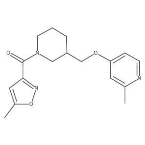 2-Methyl-4-{[1-(5-methyl-1,2-oxazole-3-carbonyl)piperidin-3-yl]methoxy}pyridine Structure