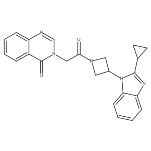 3-{2-[3-(2-cyclopropyl-1H-1,3-benzodiazol-1-yl)azetidin-1-yl]-2-oxoethyl}-3,4-dihydroquinazolin-4-one Structure