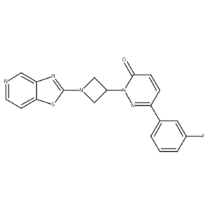 6-(3-Fluorophenyl)-2-(1-{[1,3]thiazolo[4,5-c]pyridin-2-yl}azetidin-3-yl)-2,3-dihydropyridazin-3-one Structure