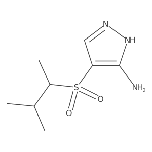 4-(3-methylbutane-2-sulfonyl)-1H-pyrazol-5-amine结构式