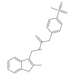 4-({[(2-Methyl-1-benzofuran-3-yl)methyl]carbamoyl}methyl)benzene-1-sulfonyl fluoride结构式