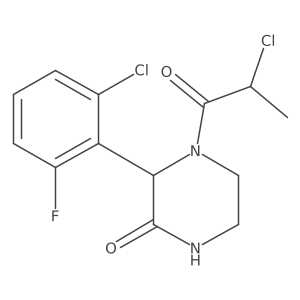 3-(2-Chloro-6-fluorophenyl)-4-(2-chloropropanoyl)piperazin-2-one结构式