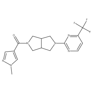 2-[5-(1-methyl-1H-pyrazole-4-carbonyl)-octahydropyrrolo[3,4-c]pyrrol-2-yl]-4-(trifluoromethyl)pyrimidine Structure