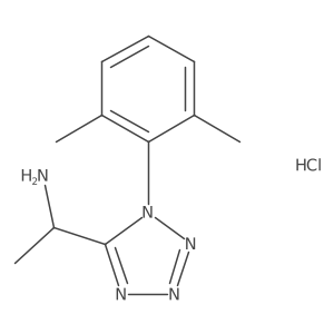 1-[1-(2,6-Dimethylphenyl)tetrazol-5-yl]ethanamine;hydrochloride Structure