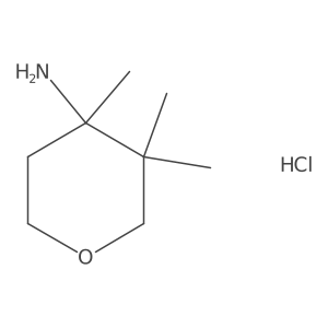 3,3,4-Trimethyloxan-4-amine;hydrochloride Structure