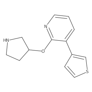 2-(Pyrrolidin-3-yloxy)-3-(thiophen-3-yl)pyridine结构式