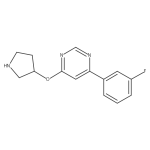 4-(3-Fluorophenyl)-6-(pyrrolidin-3-yloxy)pyrimidine Structure
