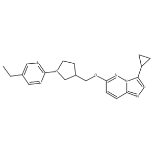 2-{3-[({3-Cyclopropyl-[1,2,4]triazolo[4,3-b]pyridazin-6-yl}oxy)methyl]pyrrolidin-1-yl}-5-ethylpyrimidine Structure