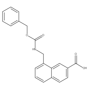 8-({[(Benzyloxy)carbonyl]amino}methyl)naphthalene-2-carboxylic acid结构式