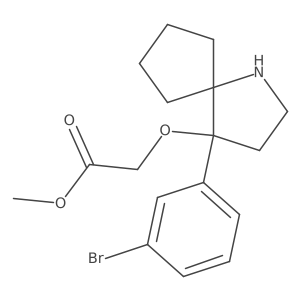 Methyl 2-{[4-(3-bromophenyl)-1-azaspiro[4.4]nonan-4-yl]oxy}acetate结构式